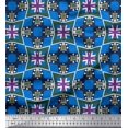 thumbnail image 1 of Soimoi Cotton Duck Fabric Check & Geometric Print Fabric by The Yard 56 Inch Wide, 1 of 5