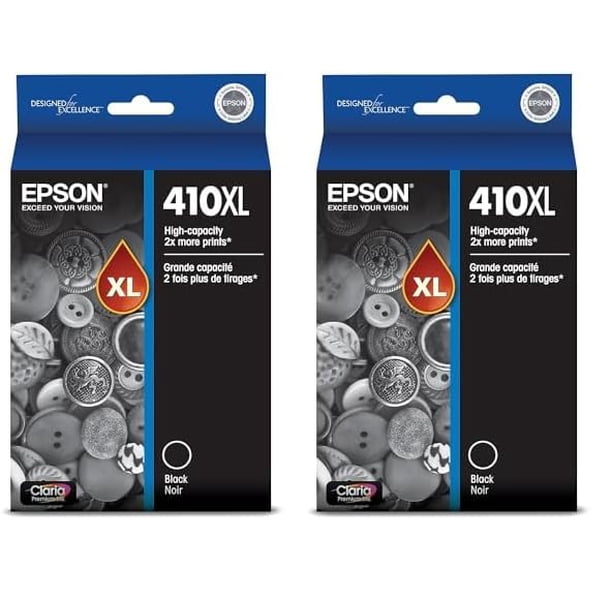 Cartucho de tinta Epson T410XL020 Premium negro de alta capacidad x2