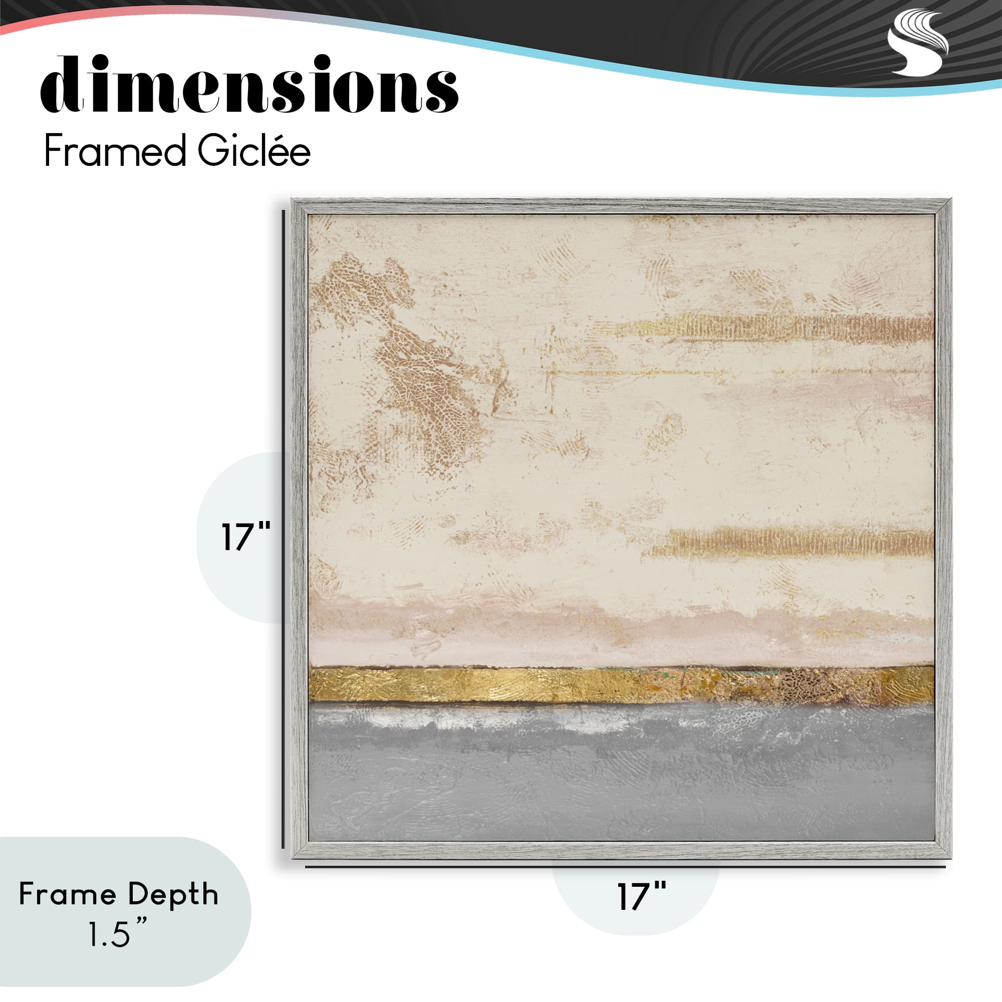 Stupell Industries Soft Sea Abstract Gray Framed Giclee Art, design by Patricia Pinto