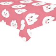 thumbnail image 1 of BSDHOME Cute Emotion Face White Cloud Tablecloth 60x104 Inches, Pink Tablecover Desk Table Cloth Cover for Wedding Party Decor, 1 of 5