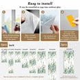 thumbnail image 6 of Eucalyptus Green Window Privacy Film, Gradient Leaves Retro Watercolor Plant Static Cling UV Sun Blocking Heat Control Window Tint, Non-Adhesive One Way Windows Privacy Cover 17.7''x78.7'', 6 of 7