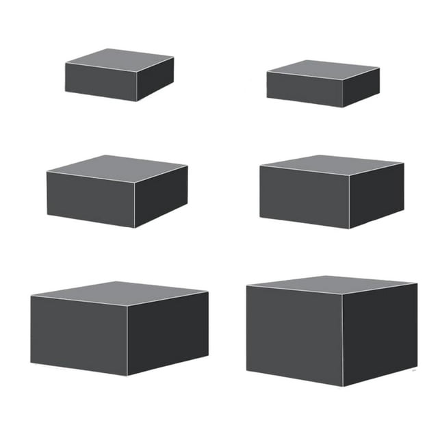 Abbracc 6 Pcs Cube Acrylique Présentoir pour Figurines d'Action Alimentaire Collection Noir