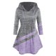 thumbnail image 1 of Camiseta Capucha de Talla Grande de Color Bloque Rosegal  Mangas largas de talla grande, 1 of 5