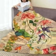 thumbnail image 6 of Fuzoiu Vintage Bird Print Ultra-Soft Micro Fleece Blanket,All Seasons Flannel Throw, Lightweight Blanket for Bed, Sofa, Couch, Movie Night, Camping, and Travel-60"x50", 6 of 7