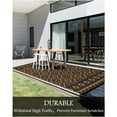 thumbnail image 4 of SIXHOME Outdoor Rug 8'x10' Waterproof Reversible Patio Rug Modern Lightweight Plastic Straw Indoor Outdoor Rug for RV Camping Deck Balcony Porch Boho Patio Decor Outdoor Carpet Black and Brown, 4 of 7