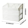 thumbnail image 3 of Hovmgk Makeup Storage Box, Stackable Plastic Drawer Organizer for Desk & Bathroom, Multi-Function Storage Shelf for Lipstick, Jewelry & Small Items, Clear, Portable & Easy to Clean, 3 of 7