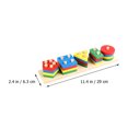 thumbnail image 4 of Miangastore 1 Set of Geometry Block Matching Toys Shape Sorting Toys Colored Wooden Geometry Blocks, 4 of 9