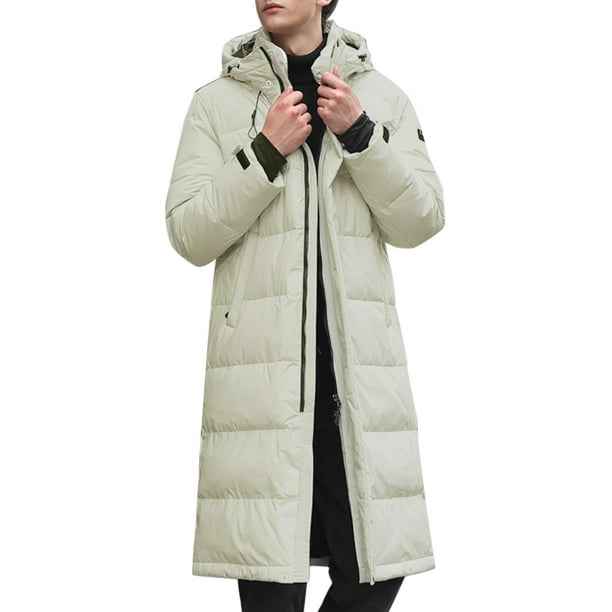 Gibobby Chamarra cazadora hombre Chamarra Acolchada para Mujer, Manga Larga, Cuello Alto, Cierre Completa, Chamarra Liso con Capucha y Bolsillo(Blanco,XG)