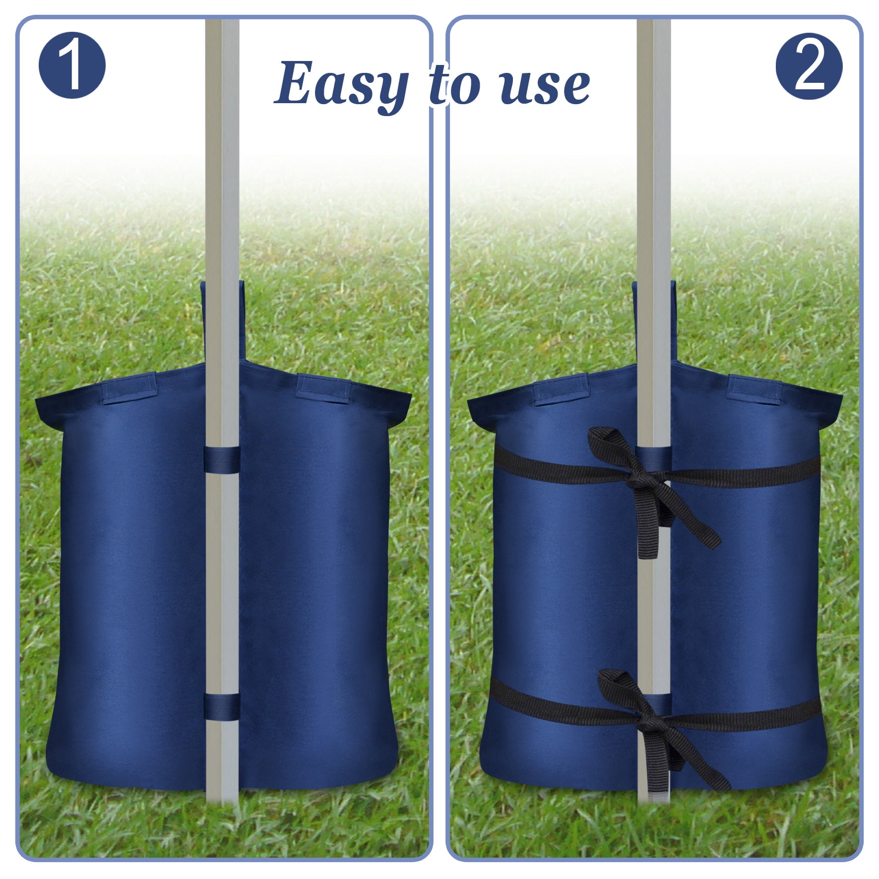 Sunrise 4 PC Weight Bag for Outdoor Patio Pop Up Canopy Wedding Party Tent (Blue)