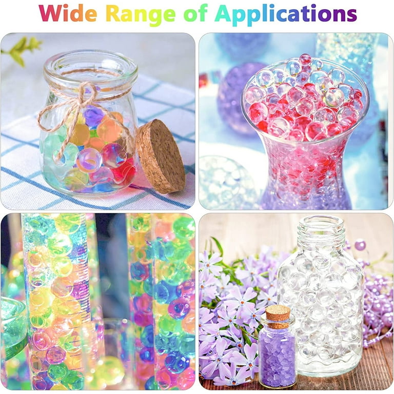 10000 PCS Multicolor Clear Water Beads, Gel Jelly Beads Vase Filler Water  Beads, Biodegradable Balls for Vase Filler, Decor Home, Plants Craft,  Floral