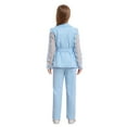 thumbnail image 2 of TTAO Girl's Dressy Suit Set Formal Wear for Wedding Party Button Blazer Jacket with Elastic Pants 2 Piece Outfits Light Blue 2-3, 2 of 7