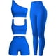 thumbnail image 4 of Traje deportivo de Yoga sin costuras para mujer, ropa de gimnasio y Fitness, Top corto, camisas, sujetador, mallas, pantalones cortos, traje deportivo, traje de entrenamiento, 4 of 5
