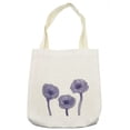 thumbnail image 1 of Floral Tote Bag, Monochrome Style Design of Watercolor Inspired Anemone Flowers Print, Cloth Linen Reusable Bag for Shopping Books Beach and More, 16.5" X 14", Cream, by Ambesonne, 1 of 2