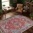 thumbnail image 4 of WANLISELL Area Rugs for Living Room, 4.6' x 6.6' Soft Red Rug with Non-Slip Backing, 4 of 6