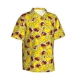 thumbnail image 3 of Xecao Duck with Star Sunglasses print Hawaiian shirt - a stylish short-sleeve button-down for men, perfect for casual beach and tropical outings., 3 of 9