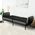 thumbnail image 2 of Giantex 3-Seat Sofa Bed, Convertible Futon Sofa w/High-Density Sponge & Adjustable Backrest, Foldable Couch Sleeper Lounge, Black, 2 of 6