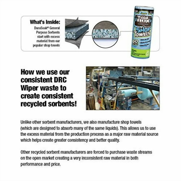 Sellars 23200 ToolBox DuraSoak Fiber Medium Duty General Purpose Absorbent Pad, 30.3 Gallon Absorbancy, 19" Length x 15" Width, Gray (Case of 100)