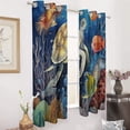 thumbnail image 2 of Ocean World Turtle Modern Window for Living Room Curtains for Child Bedroom Kitchen Decor Blinds Drapes, 2 of 7