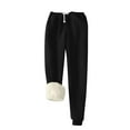 thumbnail image 2 of Womens Sweatpants Fleece Sherpa Lined Sweatpants with Pocket Thermal Leggings Winter Warm Sherpa Lined Joggers, 2 of 4