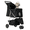 Black, variant on SHOUFTW 3 Wheels Pet Stroller, Folding Pet Carrier with Cup Holder and Storage Basket, Blue