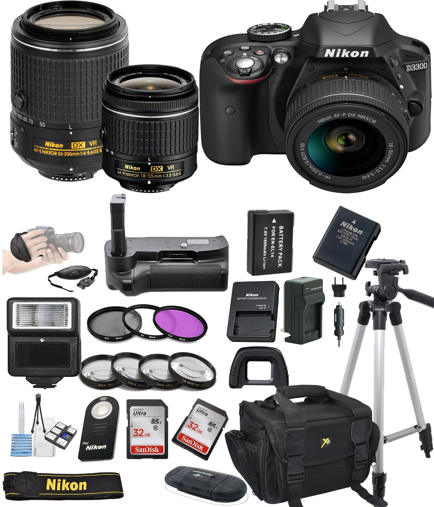  Nikon  D3300  Digital SLR Camera  18 55mm 55 200mm VR 