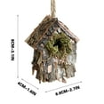 thumbnail image 2 of DefiDgd Christmas Wooden Bird Nests Hanging Statue Decoration,House Decoration with Moss,Bark, Flowers,Grass,Thatch,Bird Nests,for Christmas Tree Decorations,Christmas Ornaments(A), 2 of 6