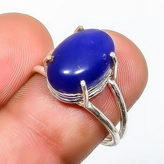 Lapis Lazuli 925 Sterling Silver Handmade Ring s.7.5 TR7508-1092, Gemstone Silver Jewelry, New Year Sale, Valentin's Day Gift