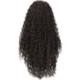thumbnail image 4 of Pelucas largas y negras para mujer, pelo ondulado Natural, pelucas sintéticas de moda (gorro de peluca gratis), 4 of 5