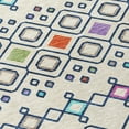 thumbnail image 5 of HomeRoots 612194 9 x 12 ft. Linen Pink & Orange Geometric Washable Indoor & Outdoor Rectangle Area Rug, 5 of 5