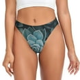 thumbnail image 1 of Fotbe Blue Color Cactus Tanga Sin Costuras para Mujer con Estampado – Panties Invisibles, Transpirables y Cómodos para Uso Diario-XX-Large, 1 of 6