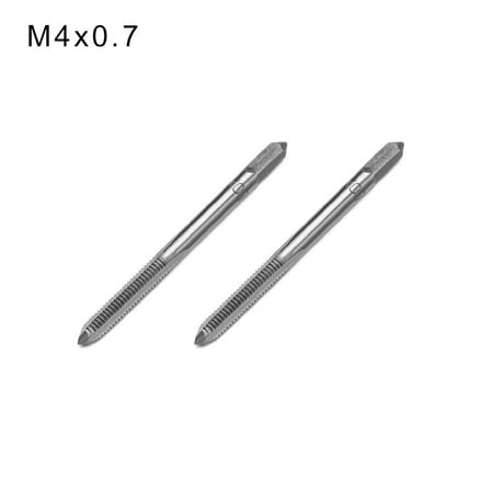 

2PCS/Set M3~M14 Fluted Plug HSS Screw Hand Straight Flute Taps Threading Kit Metric Drill Bit Thread Tap Set M4X0.7