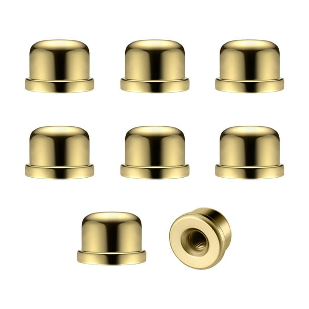 MARRTEUM Lámpara De 1/2 Pulgada De Alto Con Acabado Roscado De 1/4-27, Accesorios De Lámpara Para Soporte De Pantalla De Lámpara, Tapas De Arpa, Color Dorado, 2 Unidades