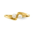 thumbnail image 4 of 14K Yellow Gold Ring Band Only center Stone 1 mm Polished Pearl Mounting, Size 5, 4 of 5