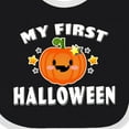 thumbnail image 4 of Inktastic My First Halloween with Pumpkin and Stars Boys or Girls Baby Bib, 4 of 4