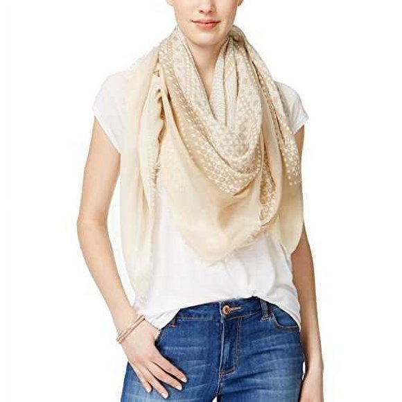 Collection XIIX Foulard en Denim Blanchi pour Femmes, Couleur Tan, Taille Unique