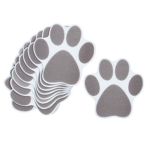 AUEAR, 10 Pack Adhesive Paw Print Bath Treads Non Slip Bathtub Stickers