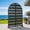 Black-Harold, variant on Dreischwarz Metal Arched Outdoor Decorative Privacy Screen, Freestanding Laser-Cut Panel Fence for Patio Deck Balcony Garden, 72" H x 47" W Black-Fence