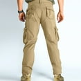 thumbnail image 4 of WTOBBY Men's Cotton Loose-Fit Cargo Pants ,Comfortable Straight-Leg Multi-Pocket Tactical Trousers, Soft Fabric for Casual and Outdoor Use,Khaki 2XL, 4 of 8