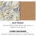 thumbnail image 2 of GZHJMY Printed Square Marble Ink Texture Ceramic Coasters with Cork-Backed for Coffee Drink Cup Mat Absorbent Stone Coaster Set of 6, 2 of 4