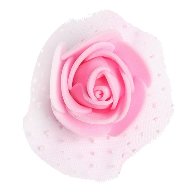100 Piezas de Espuma Flores de Rosas Artificiales Manualidades de Besos Ramo Baby Shower Decoración de Bricolaje Rosado Soledad Cabeza de la flor de las rosas de la espuma