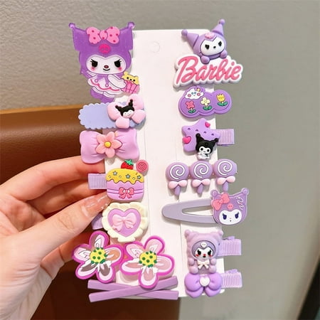 Sanrio Cute Kouromi hairpin Cartoon cute bow hairpin melody charm anime Kawaii Hair accessories Children student jewelry gifts