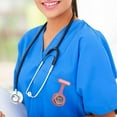thumbnail image 4 of Nurse Watch Brooch, Colorful Multi-Function Digital Silicone Rubber Nurse Watch pink, 4 of 4