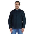 thumbnail image 1 of Atasi Indian Mens Henley Shirt Long Sleeve Casual Mandarin Collar Short Kurta, 1 of 7