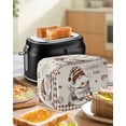 thumbnail image 4 of Coffee Gnomes Toaster Cover 2 Slice, Small Kitchen Appliance Covers, Brown Buffalo Plaid Check Farmhouse Toaster Oven Cover with Loop, Bread Machine Cover Polyester Dust Cover Protection, 4 of 4