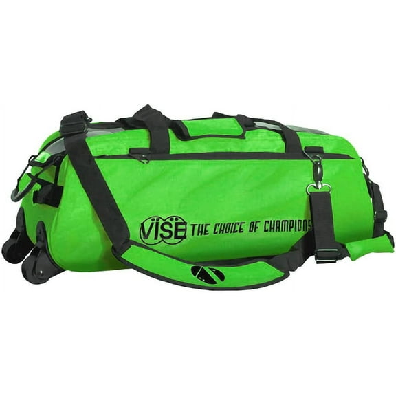 Vise Clear Top 3 Ball Tote Roller Bowling Bag- Green