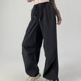 thumbnail image 3 of Womens Spring And Autumn High Waist Wide Leg Straight Casual Sports Overalls, 3 of 6