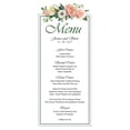 thumbnail image 2 of 20 Personalized Wedding Menu Cards (9x4 Inches) Custom Floral Dinner Menu Prints - White, 2 of 2