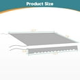 Patio Awning 12x10 Feet Fabric Replacement Sunshade Canopy for