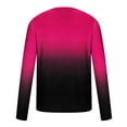thumbnail image 5 of Goodtrade8 Gradient Mens Tops Casual Hot Pink Long Sleeve Crew Neck Mens Shirts Long Sleeve, 5 of 5
