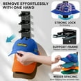 thumbnail image 4 of Livhil 2 Pack Hat Rack for Baseball Caps, Adhesive Hat holder for Wall, Baseball Hat Storage Hold Up to 16 Hats(A-Black), 4 of 9